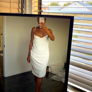 Zara cream slip dress